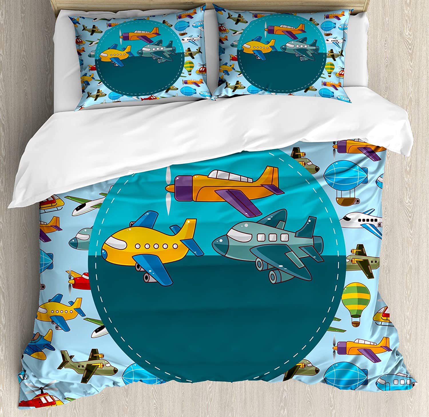 

Комплект постельного белья «Самолет» для спальни, кровати, дома, самолетов, летающих в воздухе, авиации, любви, аэропорта, вертолета, пододеяльника, пододеяльника, наволочки EU single(135x200cm)