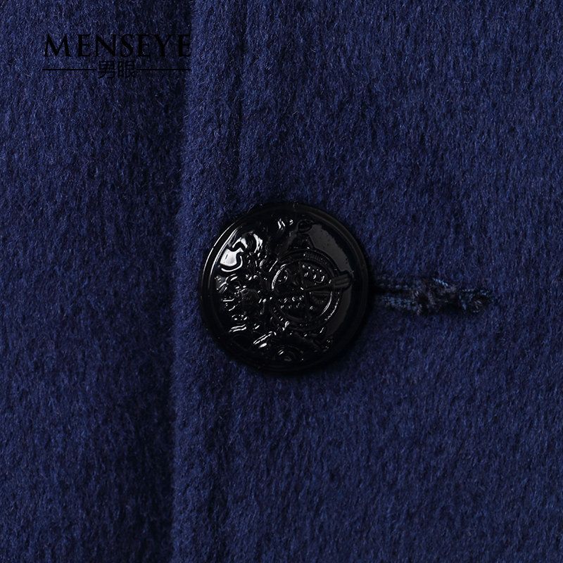 Menseye Menseye Winter New Blue Color Wool Business Casual Coat Fashion Elegance Outwear