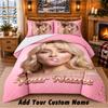 Sabrina Carpenter Custom Name 3Pcs Bedding Set 1 Bed Sheet 2 Pillowcases Bedroom Home Decor