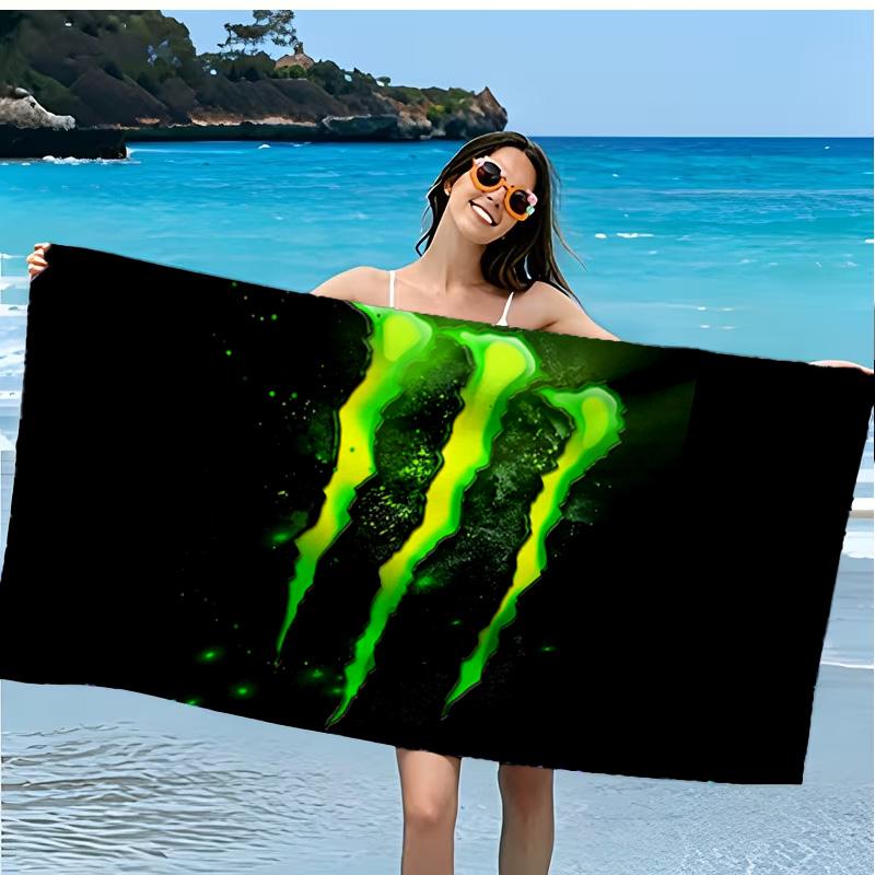 Monster Energy Microfiber Beach Towel, Soft And Absorbent, Quick-Dry, Ideal for Summer Travel, Beach Essential, Swimming Pool Gifts