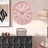 10 Inch Simple Mute Wall Clock Does Not Tick Round Three-dimensional Wall Hanging Clock for Study Classroom Living Room School