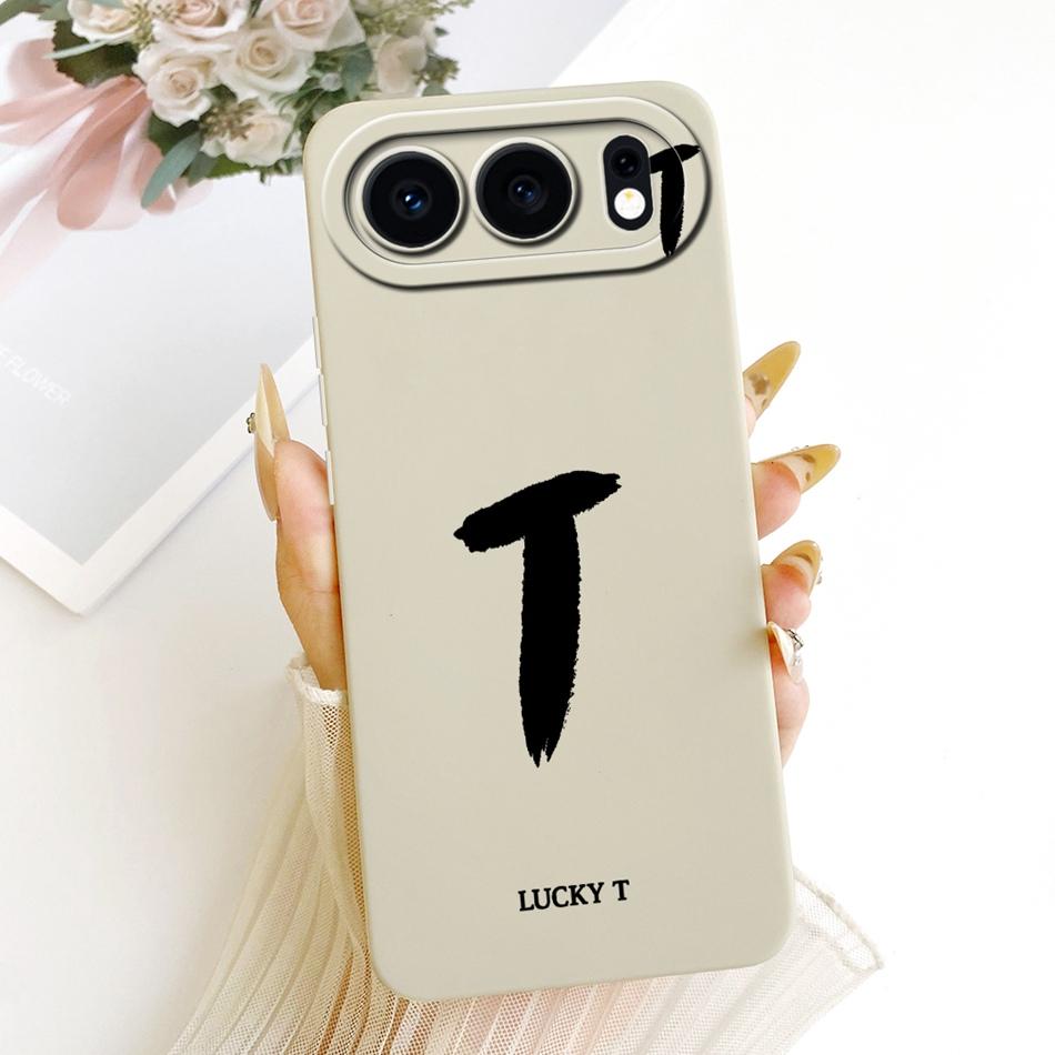 For Honor 500 5G Lucky Initial Letter Phone Case For Honor 500 MEY-AN00 Soft Silicone Shockproof Cases Bumpers