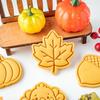 Festival Thanksgiving Themed Plastic Cookie Molds Set Includes Turkey Maples Leaf Chestnut Pumpkin Shape For Handmade Cookie