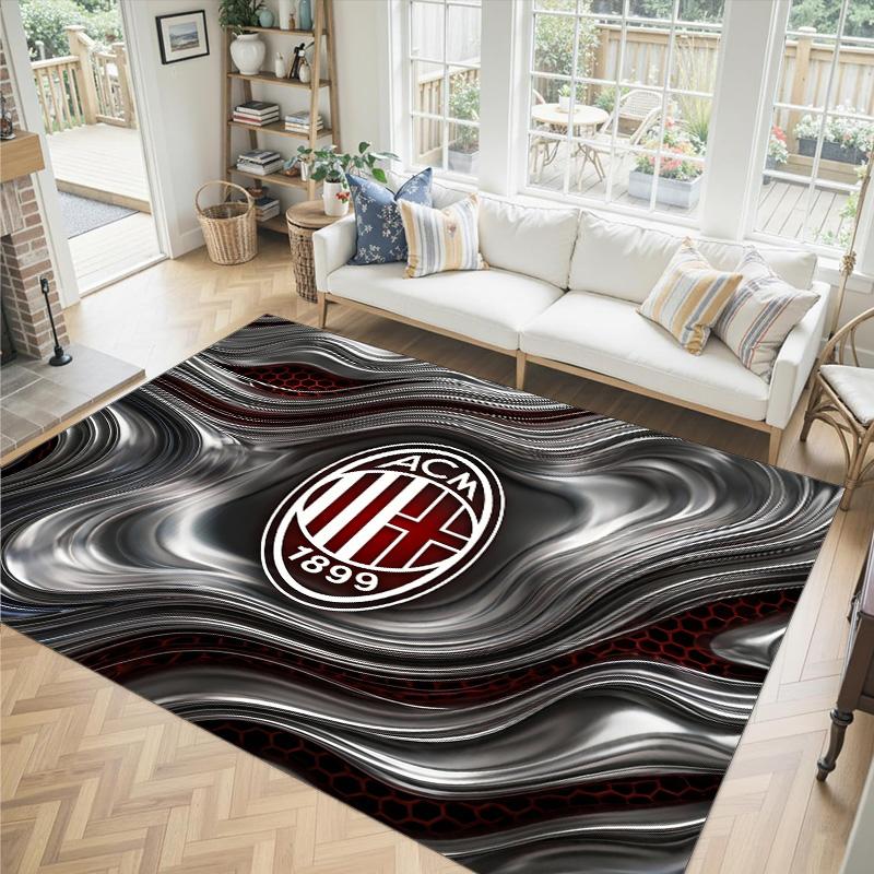 AC Milan Design Crystal Velvet Carpet Cozy Non?Slip Printed Rug For Bedroom Living Room Entrance