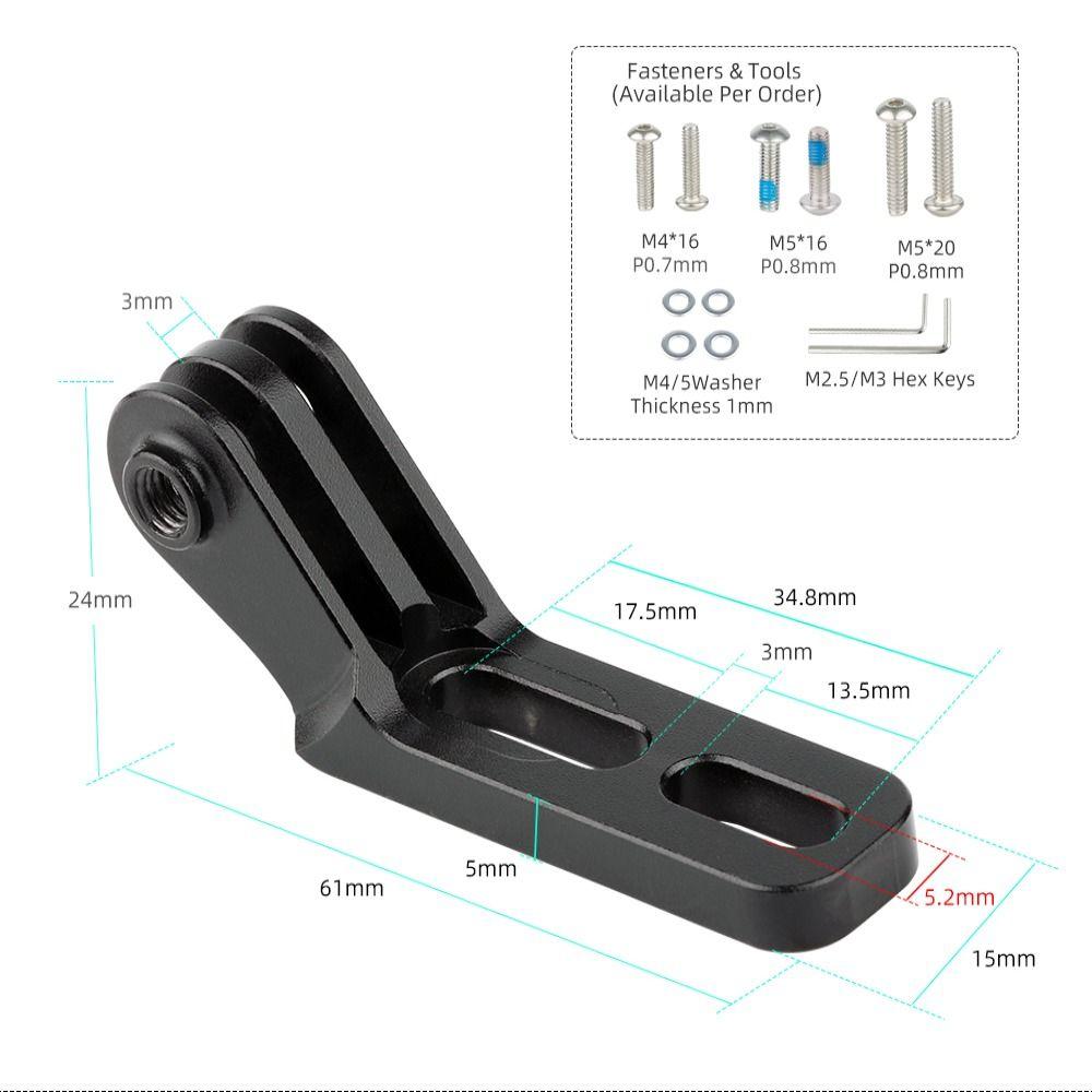 360° Drehbar Für GoPro Kamerahalterung 2 Voreingestellte Löcher Erweiterungsadapter Universal