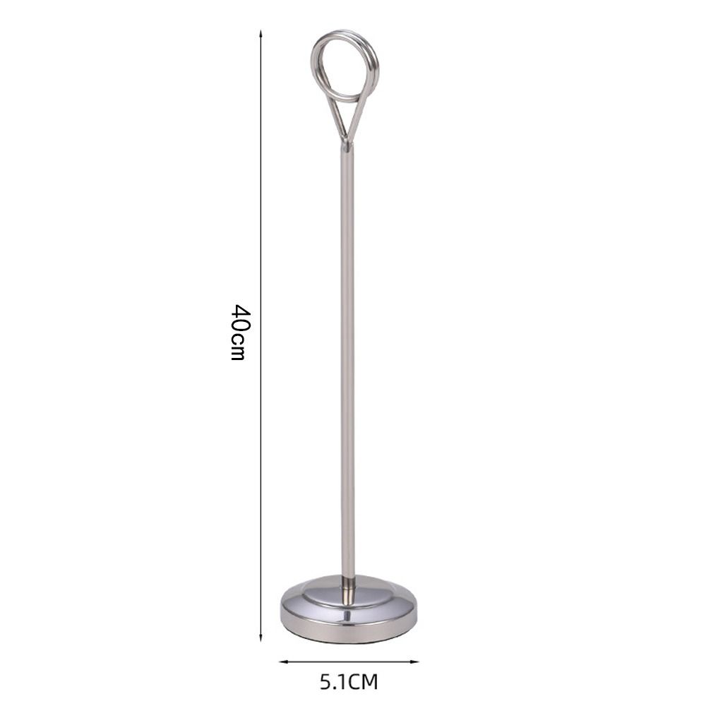 Cute Stainless Steel Round Photo Clip Elegant Note Clamp Stand  Restaurant Table