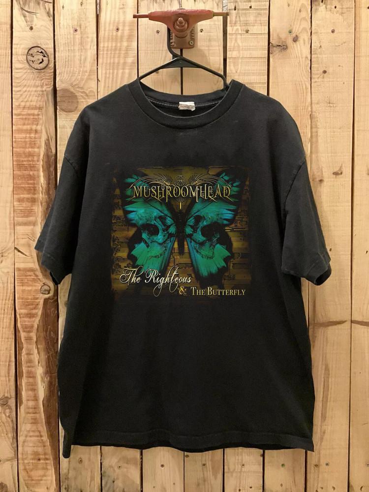 

MUSHROOMHEAD RIGHTEOUS AND THE BUTTERFLY Black Cotton T Shirt Size S-5XL Unisex T-Shirt M
