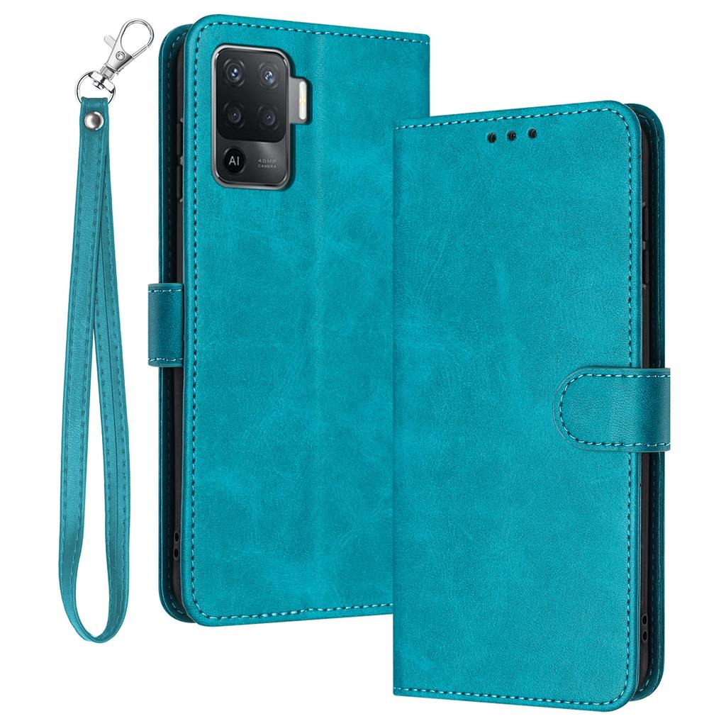 For Oppo F19 Pro/F19 Pro+ 5G/A94 5G/A94/Reno5 Lite/A95 5G/Reno6 Z/Reno5 Z/Reno5 F Case Leather Phone Wallet Cover