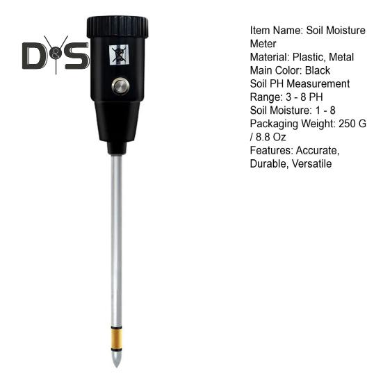 Bodenfeuchtemessgerät, Bodenfeuchte-PH-Messgerät, genaue Erkennung, Bodentestmessgerät, selbstbetriebener Hygrometer-Sensor für die Gartenarbeit und Landwirtschaft