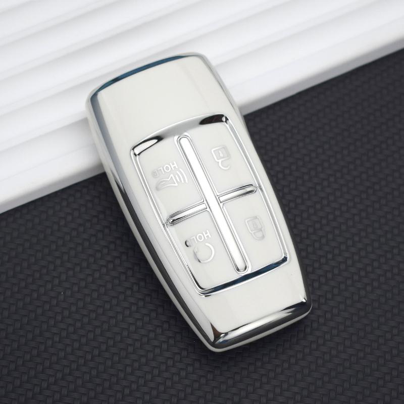 4 8 butoane NOU TPU husă pentru chei de mașină pentru Hyundai Genesis G80 GV70 GV80 2019 2020 2021 2022 Suport cheie de la distanță Accesorii auto