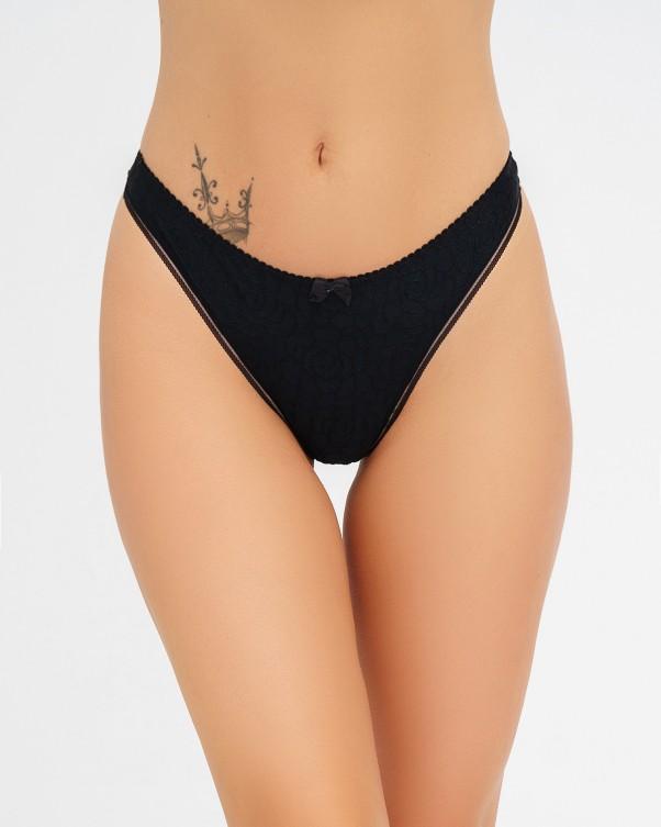 ISSA Plus Thong with Floral Texture