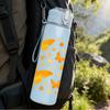 1PC Orange Butterfly Floral Pattern Print 750ml Color Plastic Sports Water Bottle Leakproof Flip Straw Lid Suitable for Sports Office Home Use