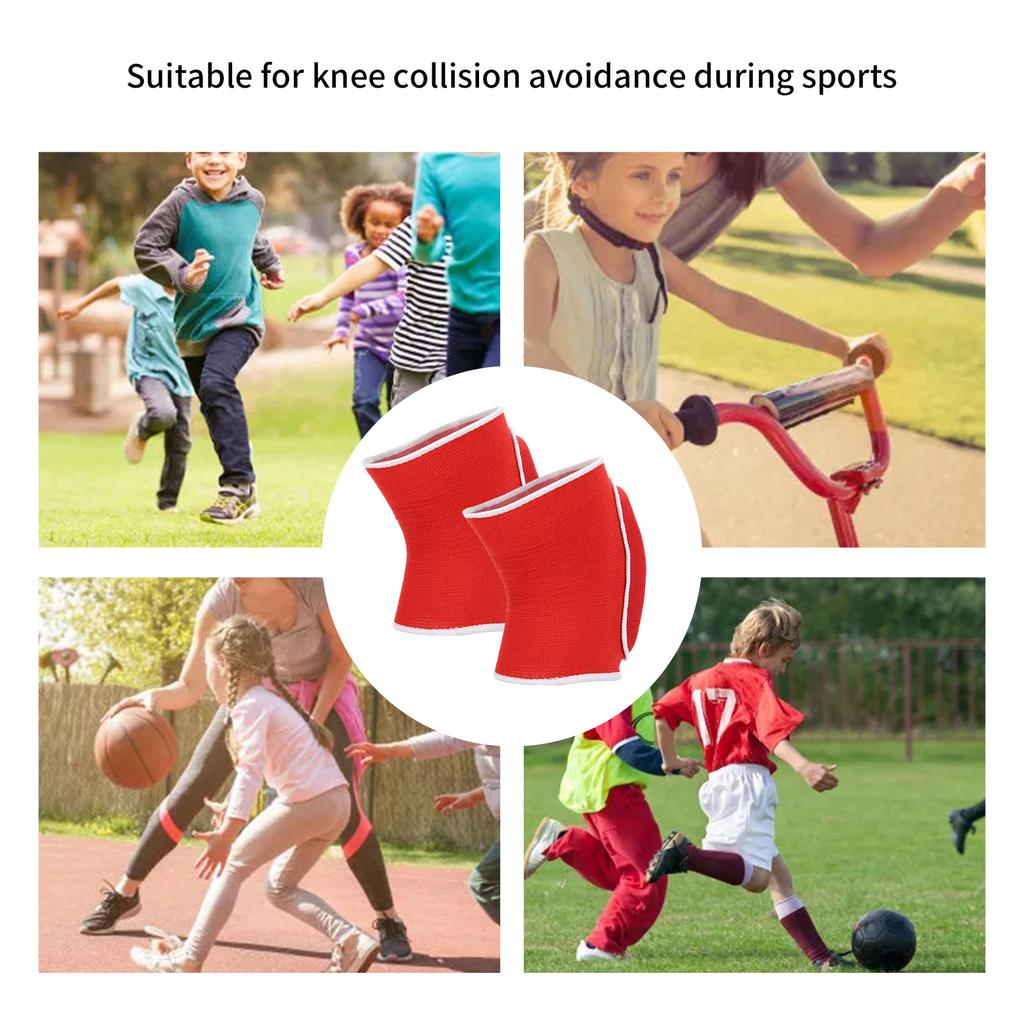 Kids Protective Knee Pads Padded Sponge Brace Knee Guards for Volleyball Football Dance