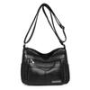 Simple PU Leather Multi Pocket Shoulder Bag