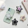Mobile Phone Airbag Bracket, Five-Pointed Star Glitter Powder, Small Wind, Fresh And Pasted Desktop Retractable Watching Drama Support Frame