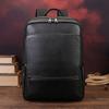 Men's Genuine Leather Business Double-Shoulder Backpack - Large Capacity Double-Shoulder Bag Casually
