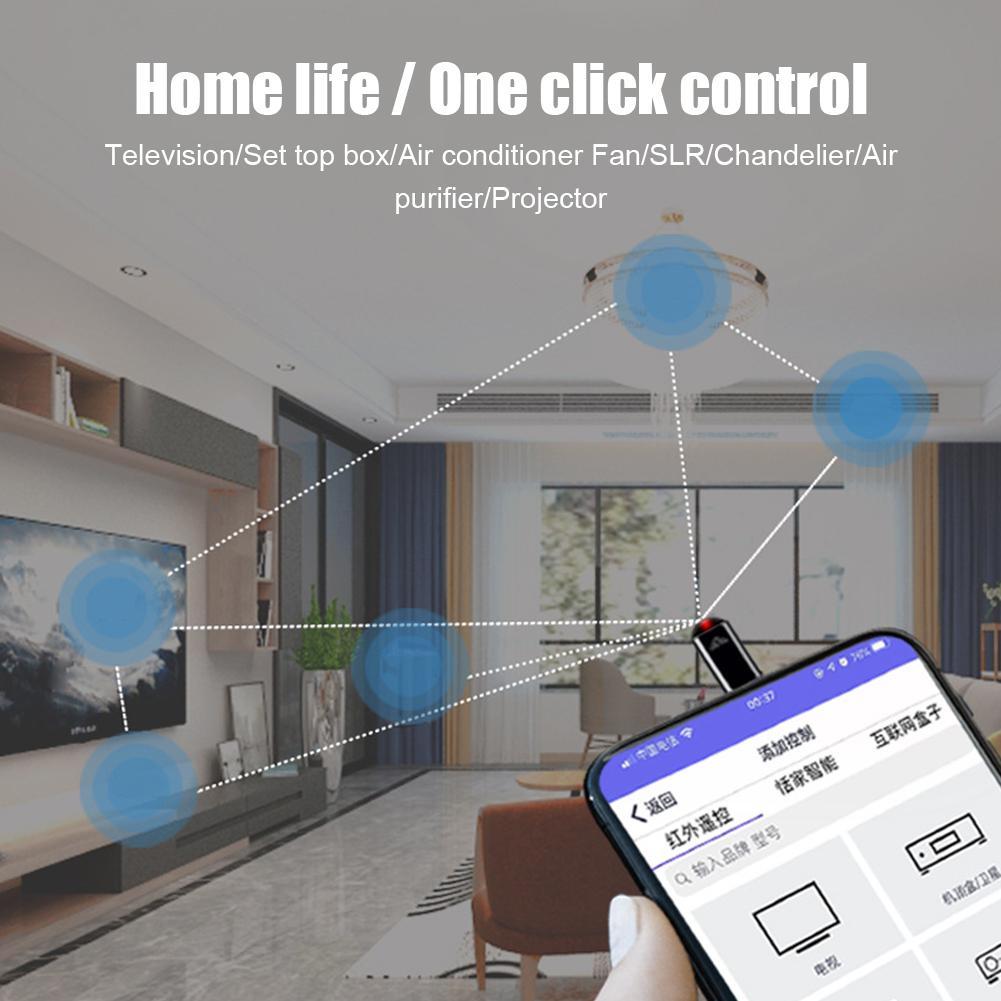 Type C Smartphone Infrared Transmitter Adapter Control Smart App Control Adapter Infrared Remote Suitable for Television