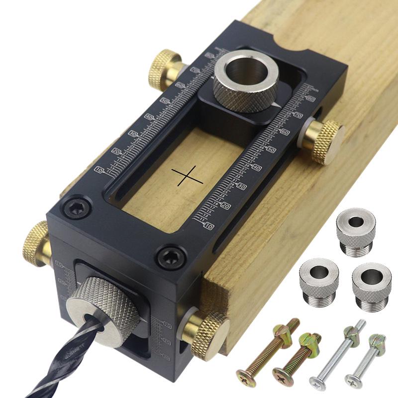 2-in-1 Furniture Hole Puncher: Baby Bed Positioning and Woodworking Tool with Phillips, Slotted, Flat Head Screw Punch.