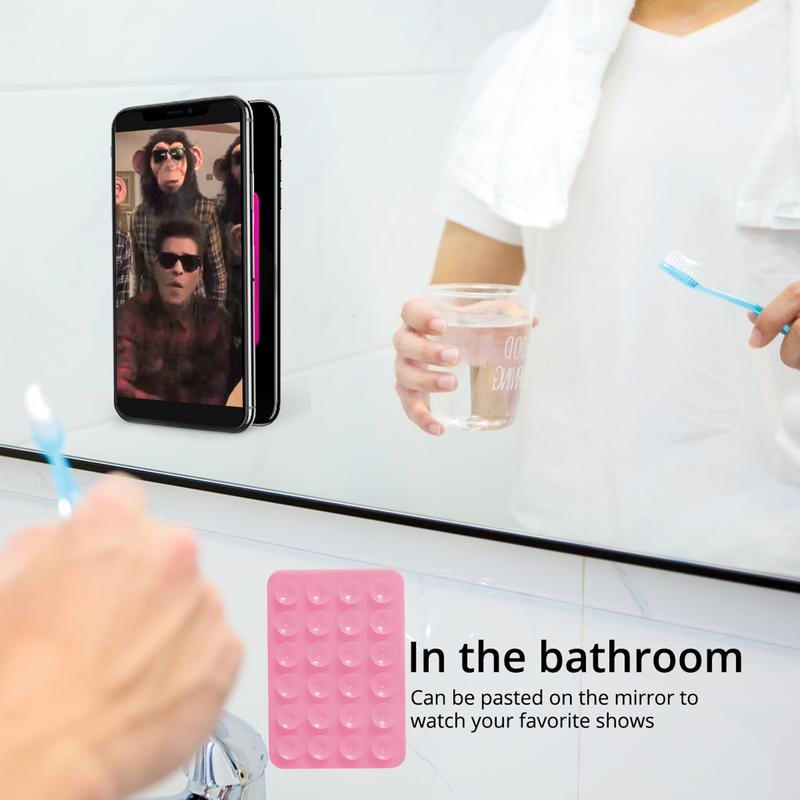 Silikonowa przyssawka do telefonu Mata Wielofunkcyjna przyssawka Stojak ścienny Kwadratowy antypoślizgowy Jednostronny uchwyt na tylną obudowę Naklejka