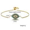 Turkish Lucky Evil Eye Bracelet Gold Color Bangle Rhinestone Blue Eyes Bracelet For Women Men Couple Gothic