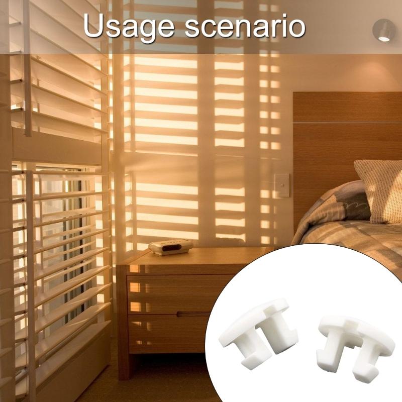 Bottom Rail Cord Cover Button White Tape Lock Plug Bottom Rail Button Plastic Horizontal Blinds Replacement Parts