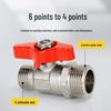 Copper Double Male Thread Valve Reducer: 6-point To 4-point Non-Stainless Steel for Gas/Water Heater Tap Pipe