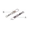 100 Pcs Stainless Steel Fishing Barrels Swivels Fishing Barrels Line Connector Accessory for Saltwater Freshwater