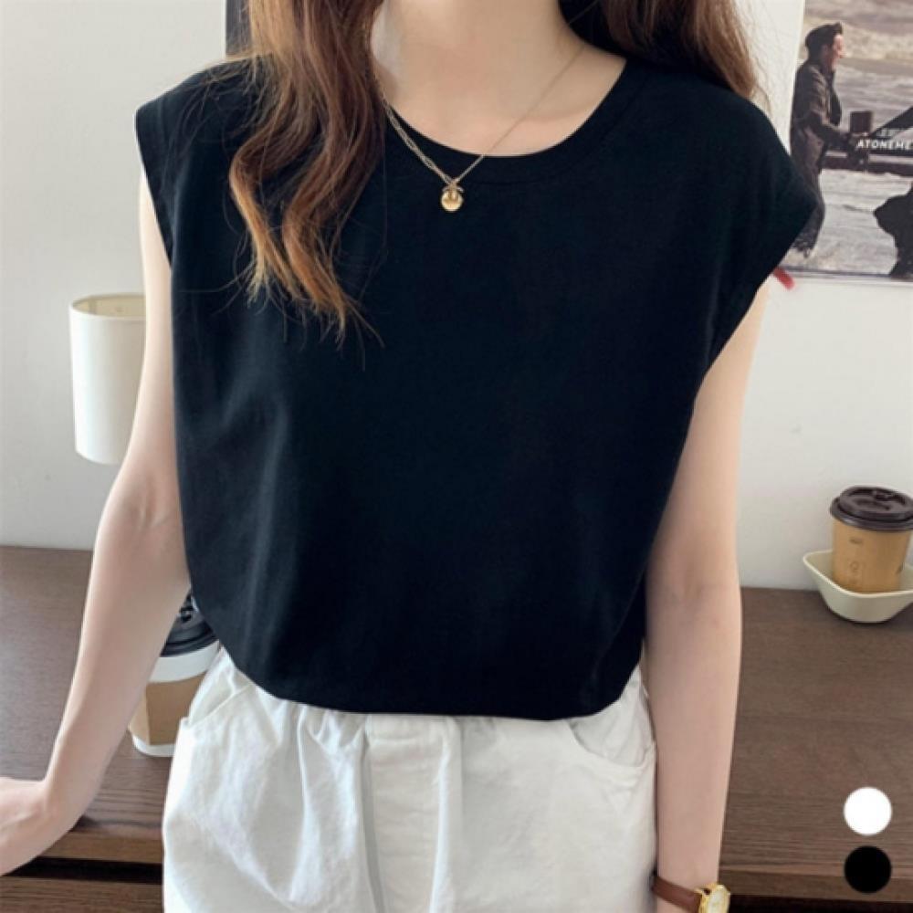 New Arrivals Open Run Women Oversized Sleeveless Solid T shirT polyesTer Blend