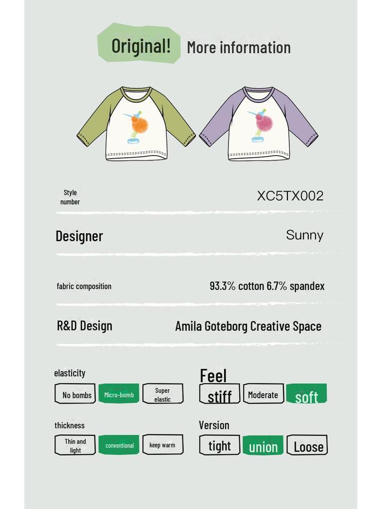2025 Spring Kids' Round Neck Cute Long Sleeve Color Block T-Shirt