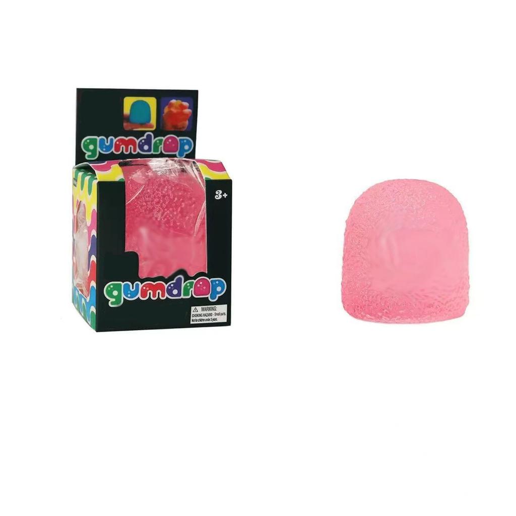 TPR Gumdrop Stress Relief Ball for Squeezing and Fidgeting Suitable for Office Classroom and Home Use for Adults and Kids Ages 8 Plus