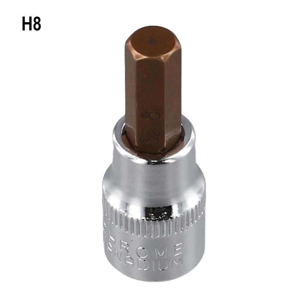 T10-T55 Drive Bit Socket 1 Pc 3/8 Inch H3-H10 Hex Socket Bit Screw Driver Socket Screwdriver Bit Tool Practical