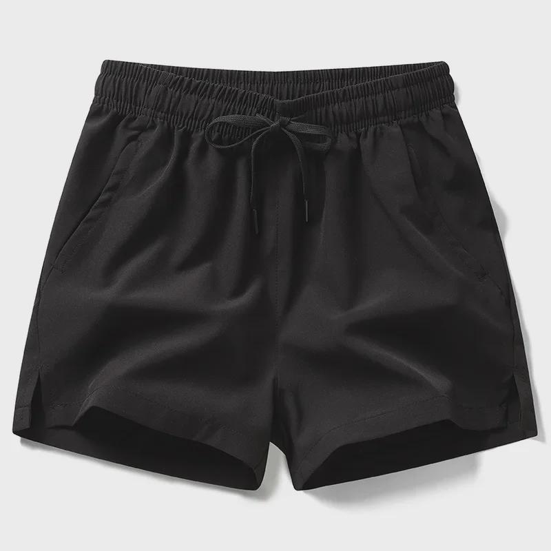Men's Ice Silk Summer Shorts: Thin, Quick-Dry, Breathable, Casual Sports & Running Training Pants with Slits