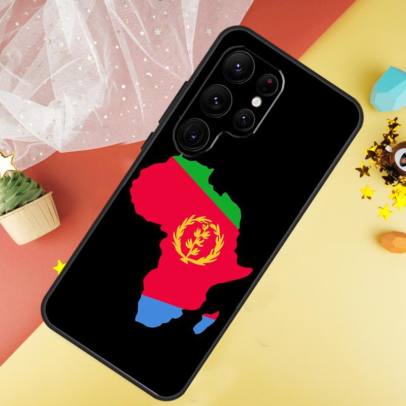 Eritrean Flag Phone Case For Samsung Galaxy S25 Ultra S23 S21 S20 S22 S24 FE S9 S10 Plus Cover Coque