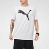 Puma Large Logo Print Sports Crew Neck Short Sleeve T-Shirt Men Tops White 588860-02