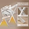 Set of 6 Folding Chairs, Foldable Chairs with Drainage Holes, Steel Frame, Versatile Use, White