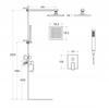 Besco MODERN VARIUM I black concealed shower set