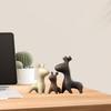 Family Of Three Figurine 3PCS Creative Ceramic Animal Sculpture Art Figurines For Family Lovely Home Accessories For Living Room