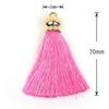 2Pcs Mix Color Silk Satin Tassel Charm Necklace Earring Findings Tassels For Jewelry Making Gold Caps Mob Straps
