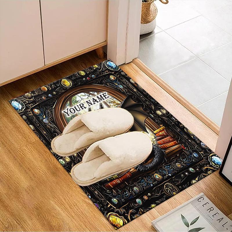 1PC Custom Name Fantasy Dragon Theme Floor Mat Ideal for Living Room, Game Rooms, Office, Bedroom, Floor Mat Playful Design