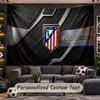 Atletico Madrid FC Personalized Tapestry Support Custom Name, Wall Art Home Decoration