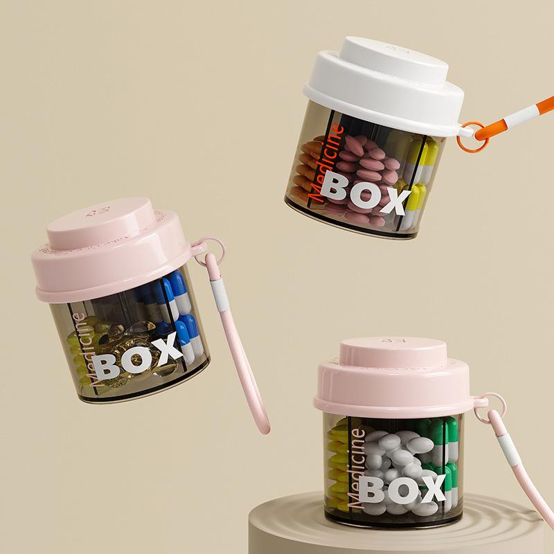 Portable 7-Day, 3x Daily Sealed Pill Organizer Box