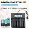 4 Slot 18650 Smart Charger with LCD Display Fast Stable And User-Friendly Ample Capacity Battery Charger for 26500 AA/AAA Batter
