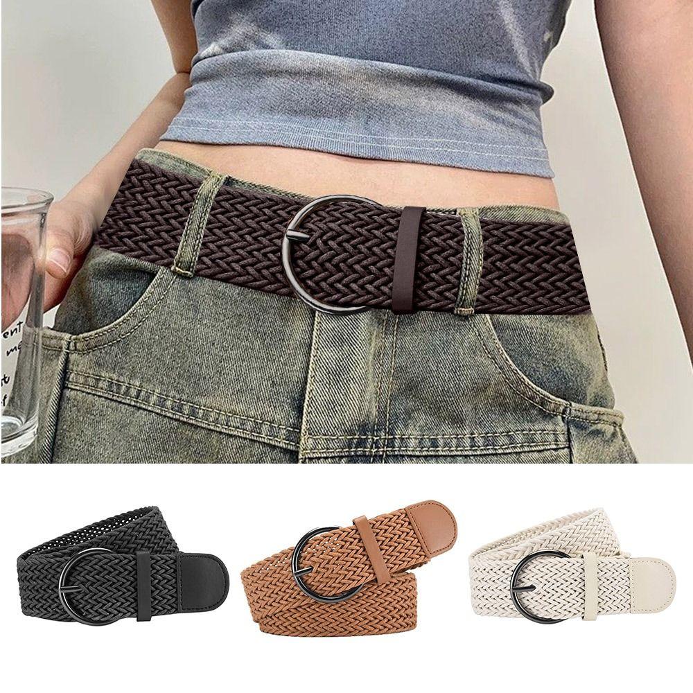 Goth Retro Wax Rope Braided Belt Wide Waist Band Fashion Waistband  Jeans Dress Skirts Accessories