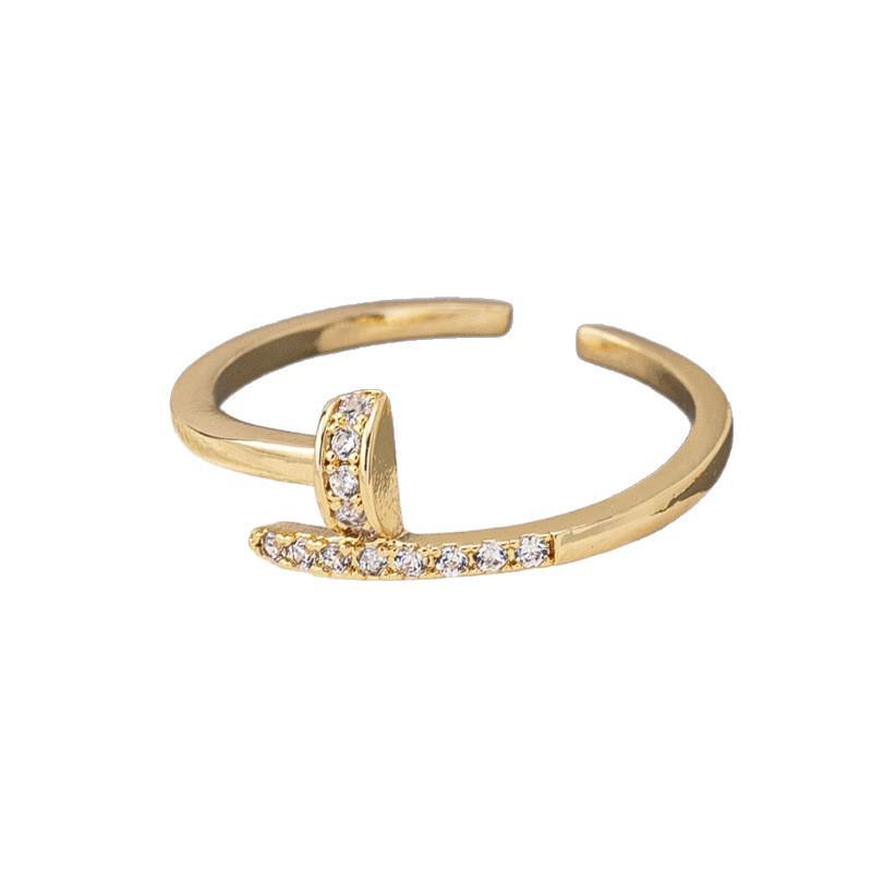 European & American Open-Mouth Full Diamond Women's Luxury Ring - Personalized Cool Style