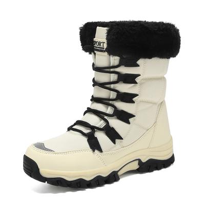Women Boots Winter Outdoor Mens Shoes High-top Hiking Ankle Boots Snow Plush Male Shoes