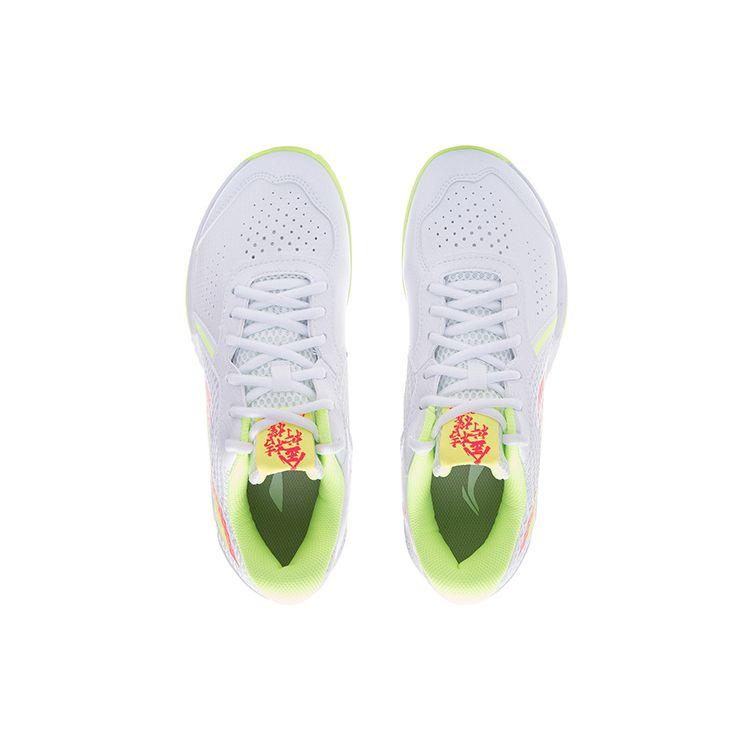 Li Ning Badmintonová série Thunder Lite Bezešvé Písmeno Odolné proti opotřebení Nízké Top Badmintonové boty Unisex tenisky Standardní-Bílá AYTS020-5