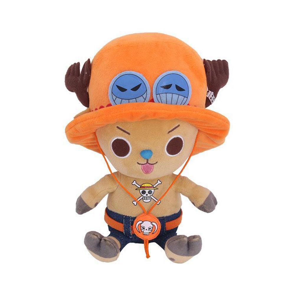 14-20cm One Piece Japan Anime Plush Toys Luffy Chopper Ace Figure Stuffed Dolls Cute Cartoon Doll Children Xmas Gifts