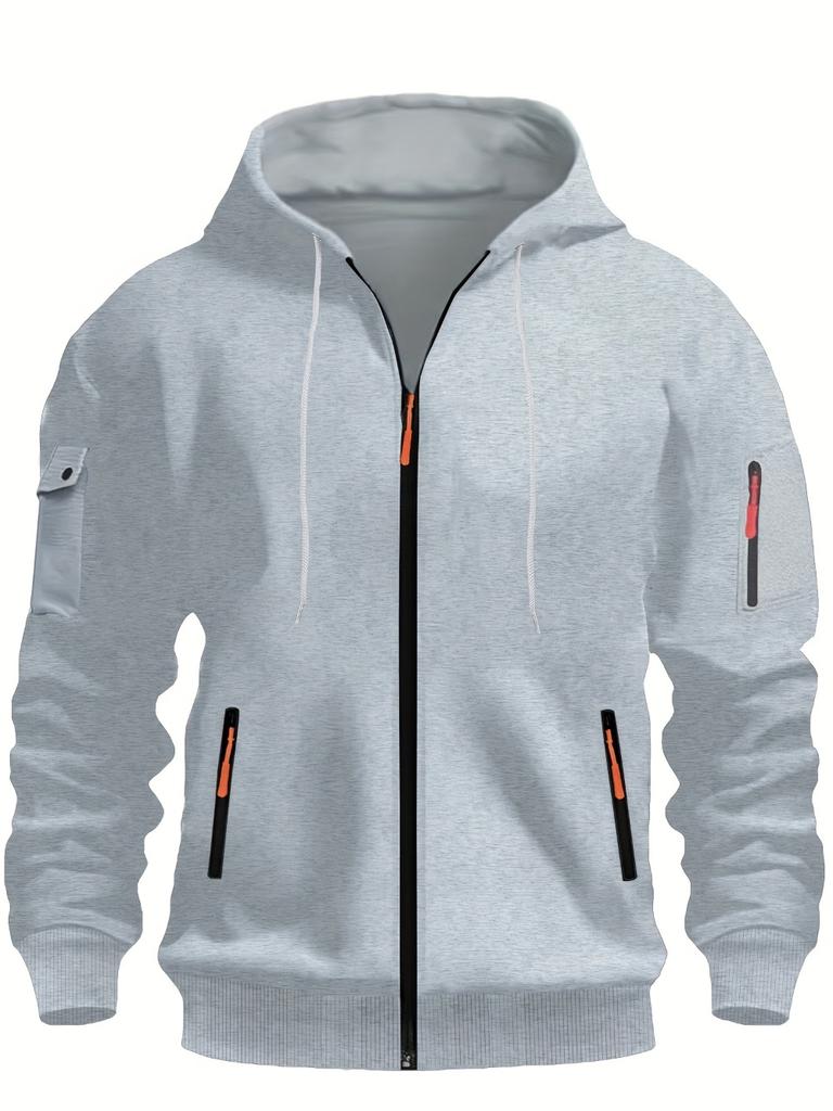 New Men's Hoodie Quarter Zip Hoodies Pocket Sports&Outdoor Streetwear Cool Casual Spring Fall Clothing Hoodies Sweatshirts