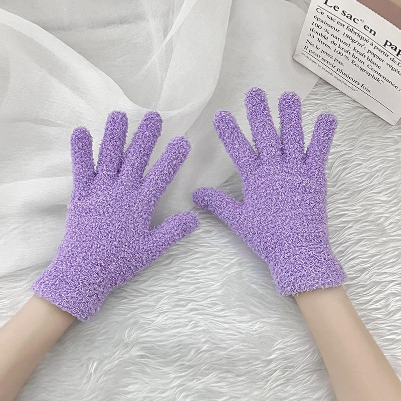 

1 пара перчаток из кораллового флиса для письма с сенсорным экраном, модные теплые перчатки, практичные, зимний подарок, милые, минималистичные, не скатывающиеся, для студентов