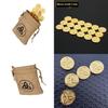 Genshin Impact Mora Gold Coin Set With Cloth Bag High-quality Board Game Currency Props